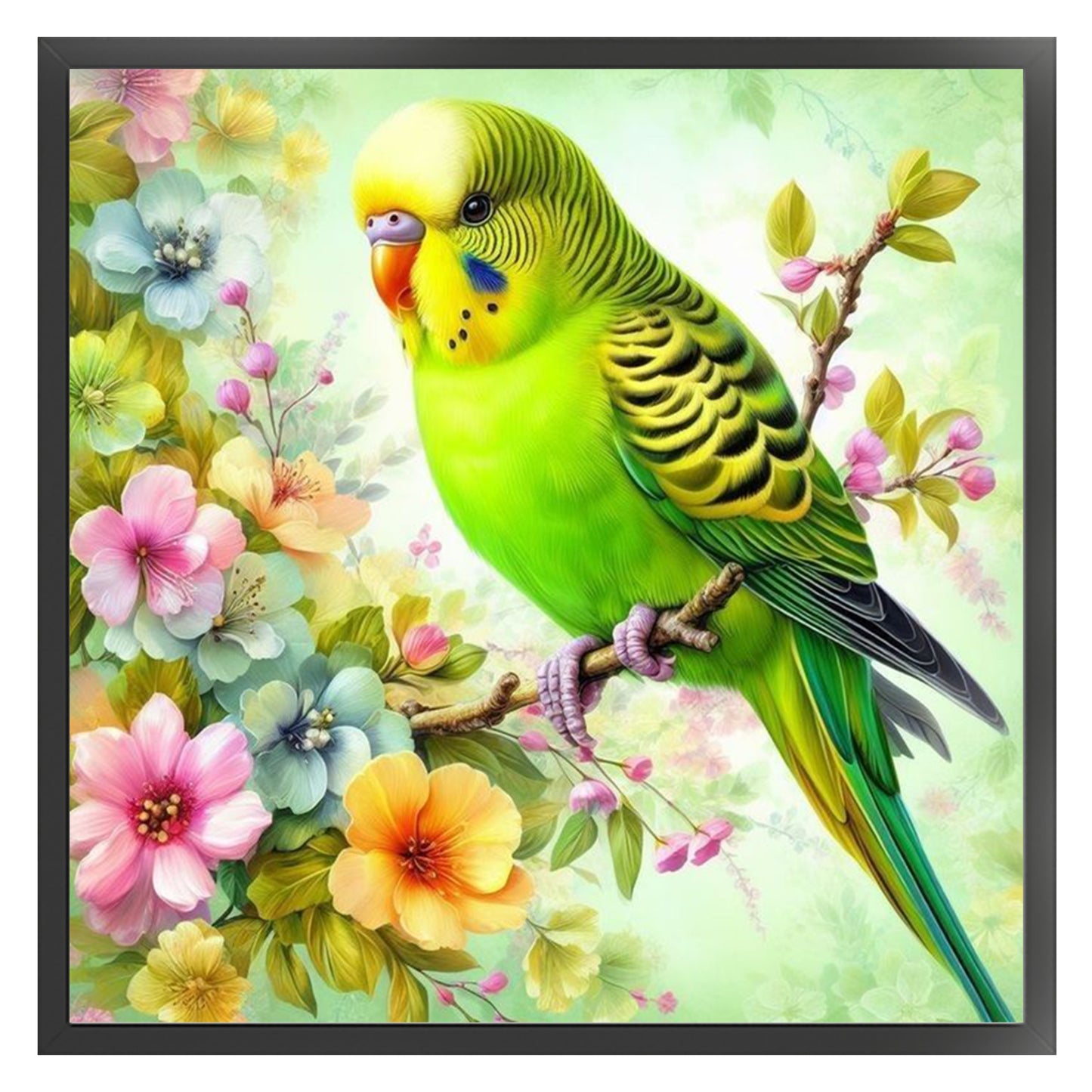 Parrot - Full 11CT Stamped Cross Stitch 40x40CM - Huacan