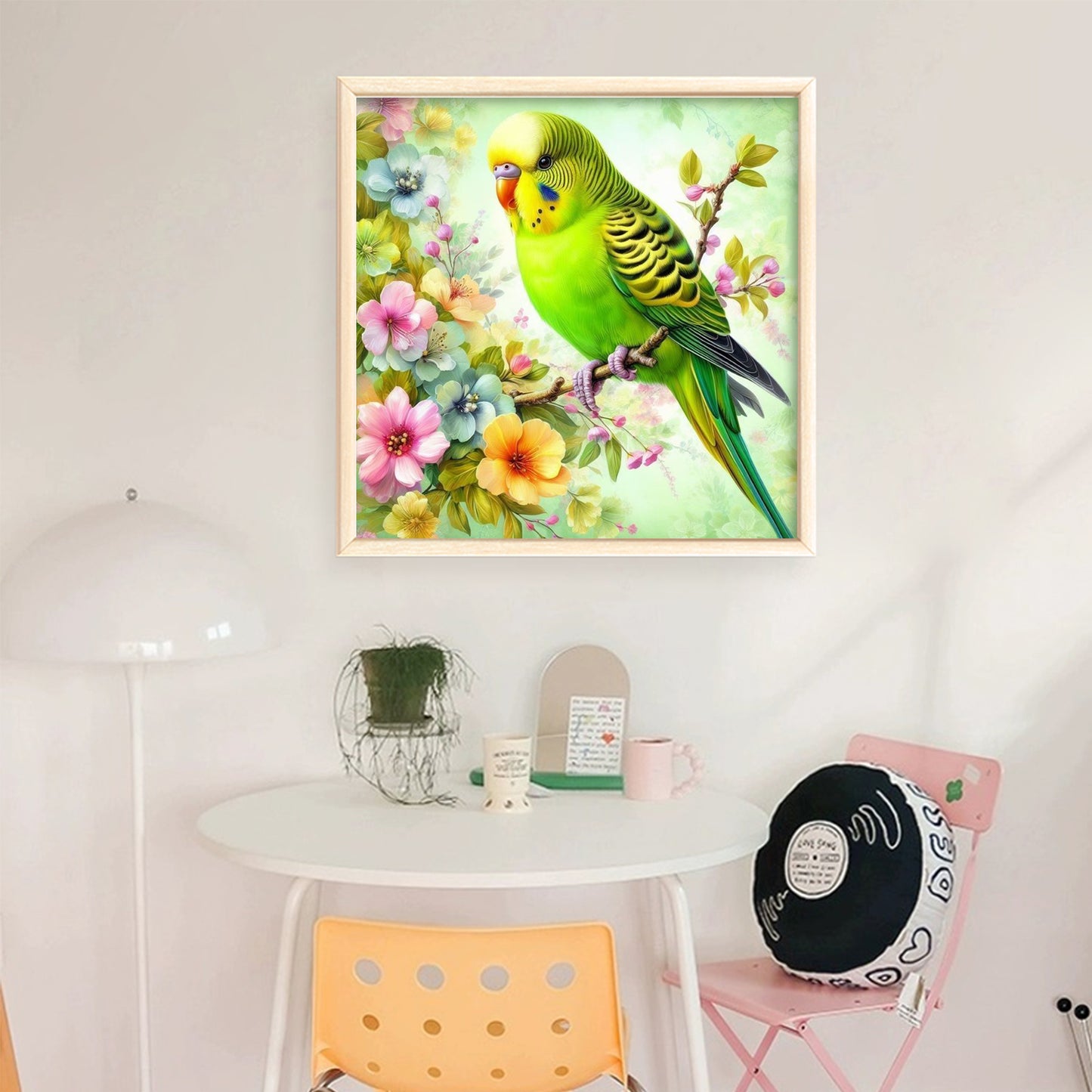 Parrot - Full 11CT Stamped Cross Stitch 40x40CM - Huacan