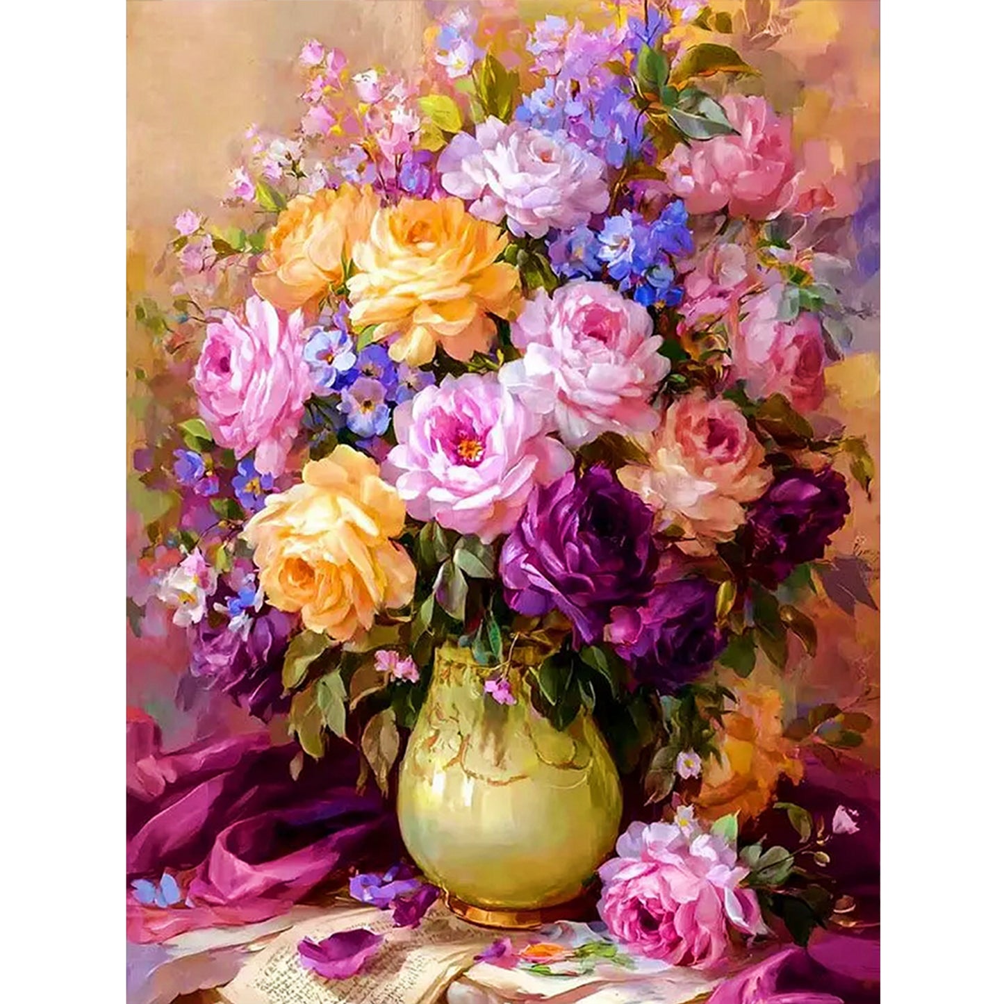 Vase - Full 11CT Stamped Cross Stitch 45x60CM - Huacan