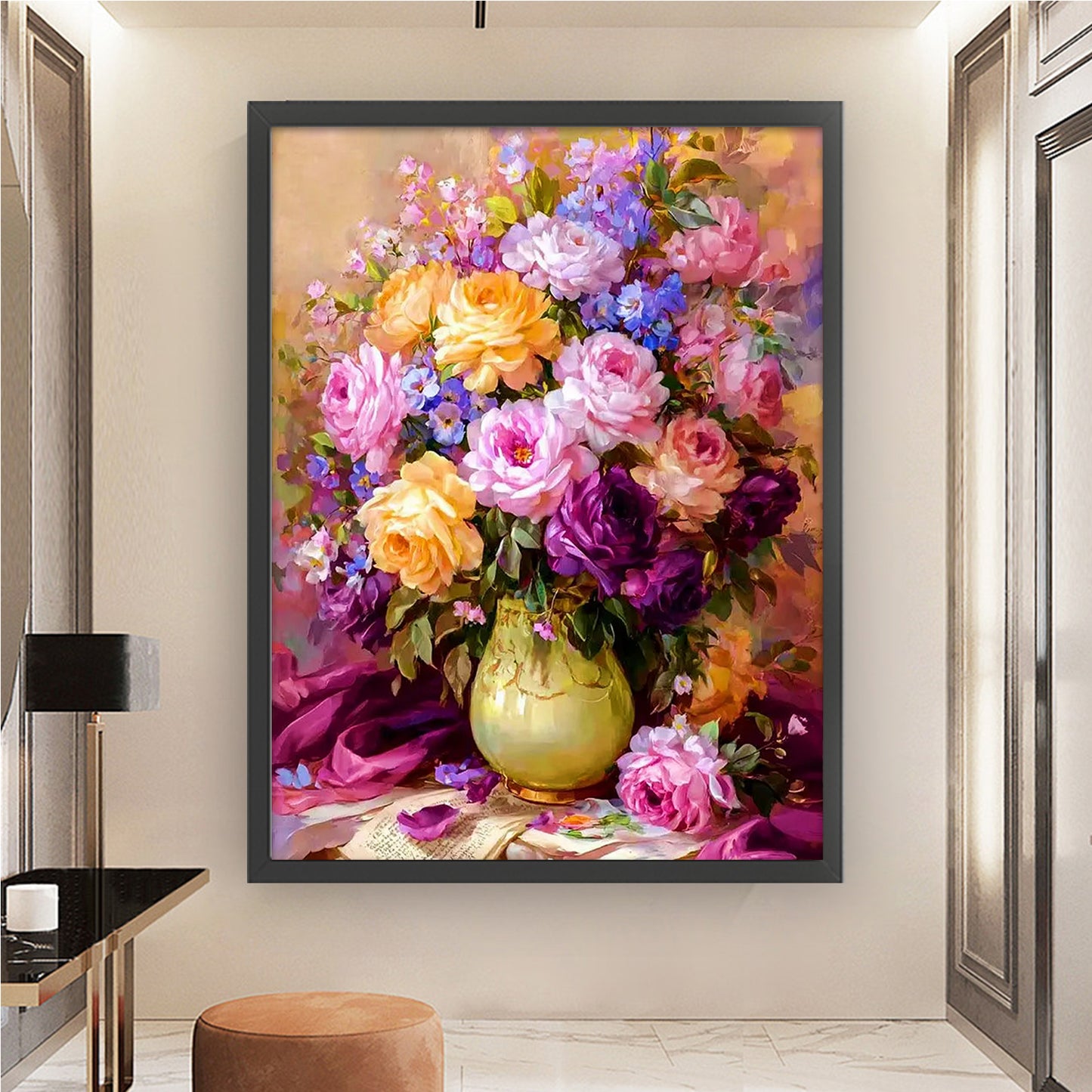 Vase - Full 11CT Stamped Cross Stitch 45x60CM - Huacan