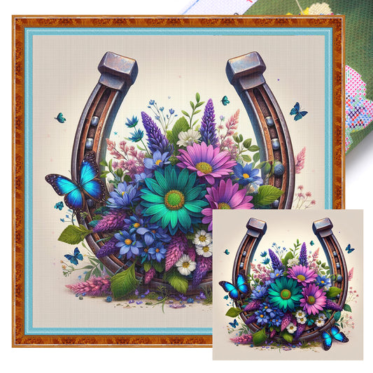 Horse Hoof - Full 11CT Stamped Cross Stitch 40x40CM - Huacan