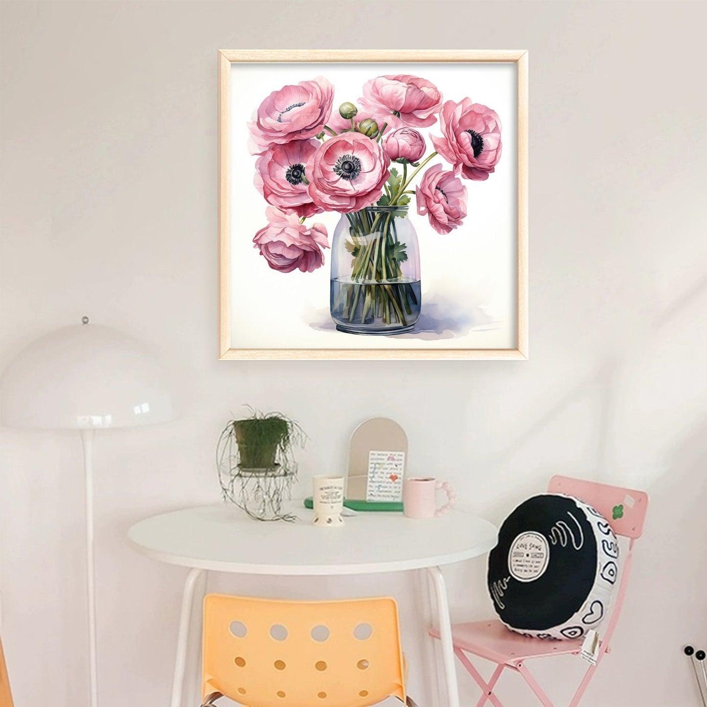 Poppy - Full 18CT Stamped Cross Stitch 25x25CM - Huacan