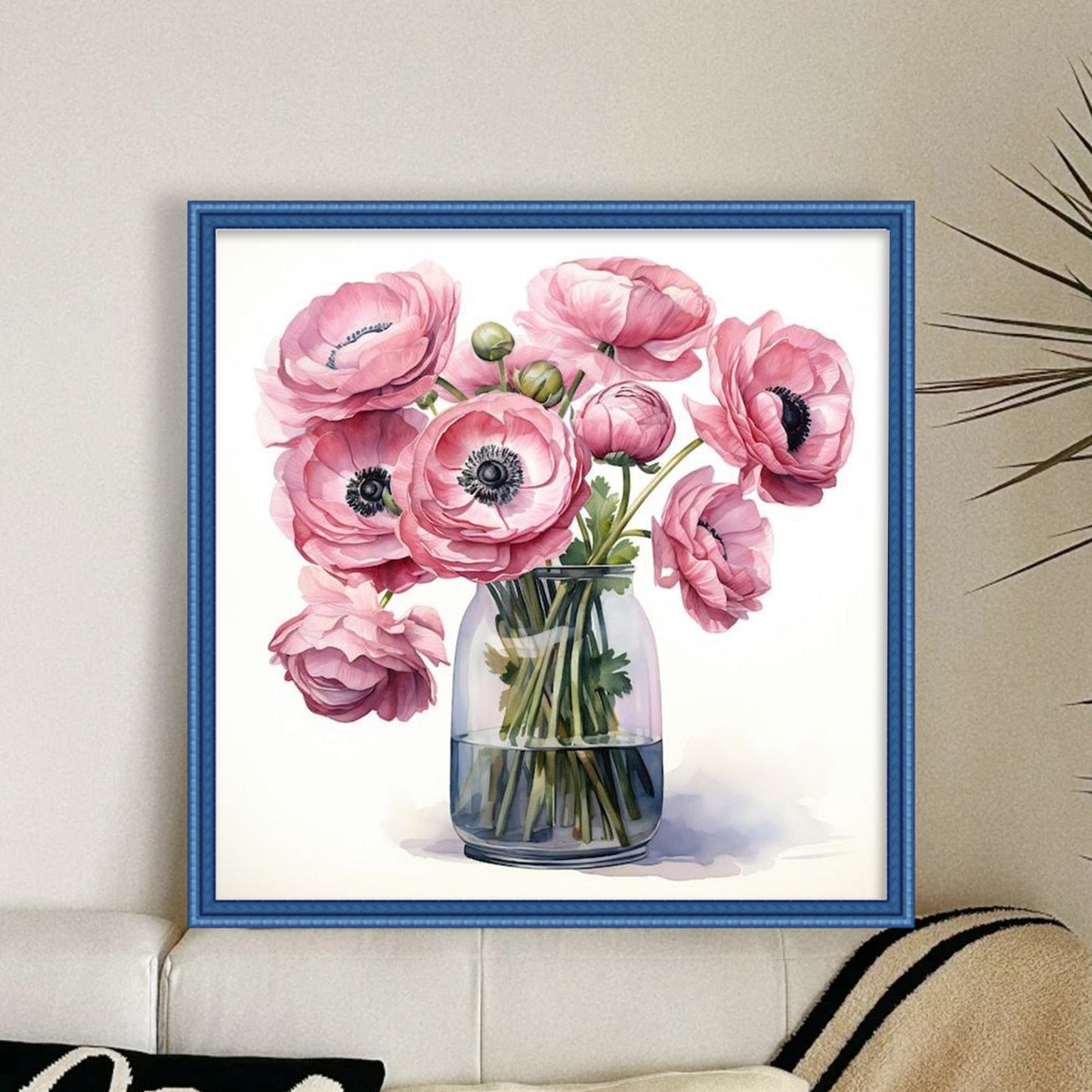 Poppy - Full 18CT Stamped Cross Stitch 25x25CM - Huacan