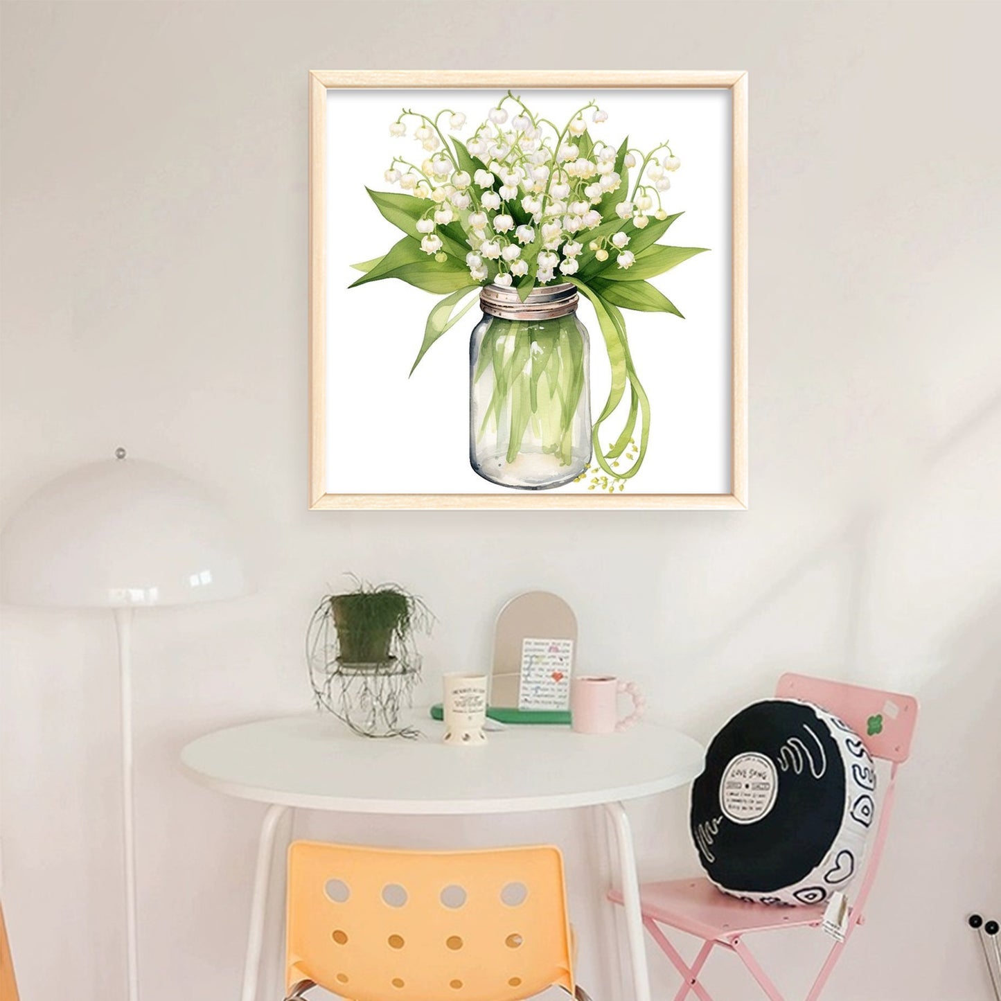 Lily Of The Valley - Full 18CT Stamped Cross Stitch 25x25CM - Huacan