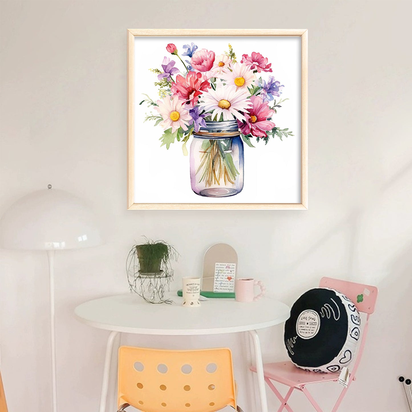 Daisy - Full 18CT Stamped Cross Stitch 25x25CM - Huacan