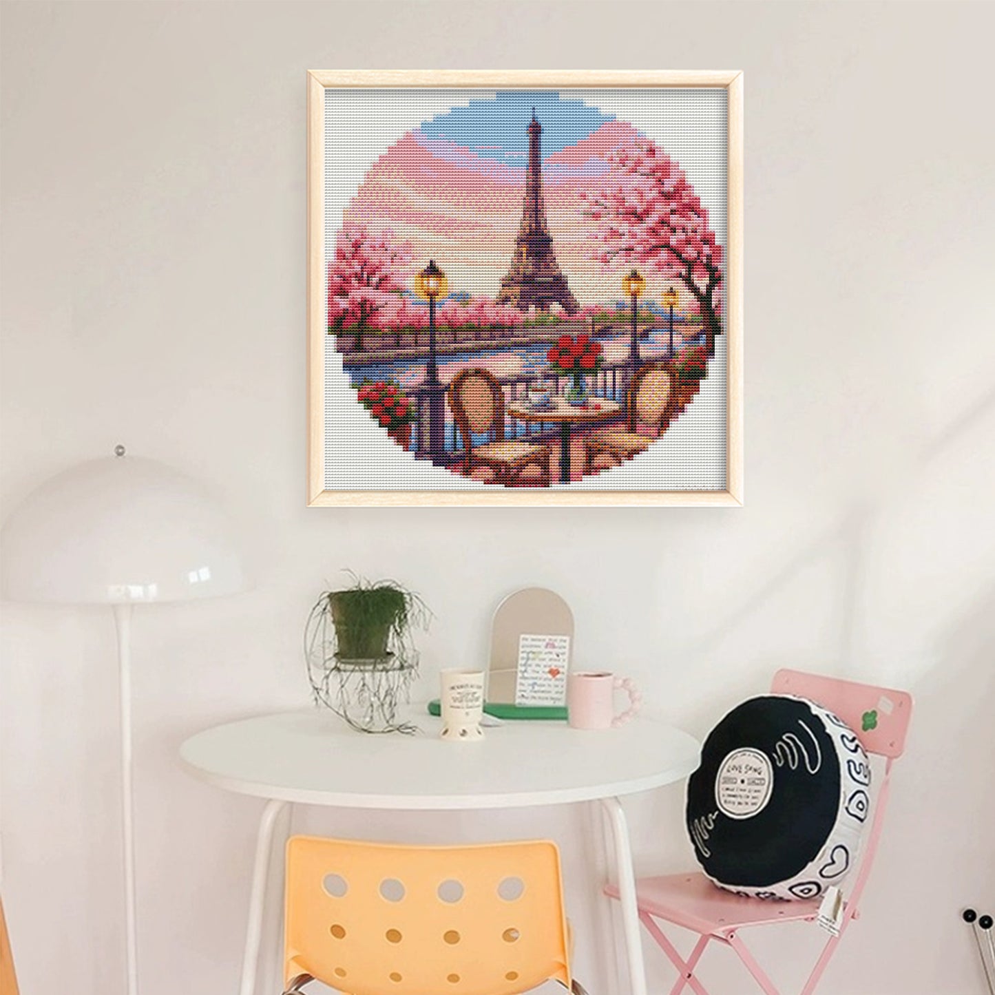 Eiffel Tower - Full 18CT Stamped Cross Stitch 25x25CM - Huacan