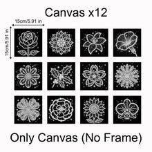 Load image into Gallery viewer, 12pcs/set Pearl Diamond Painting 15x15CM Flower Unframed Handmade Pearl Material Art Set Room Wall Decoration
