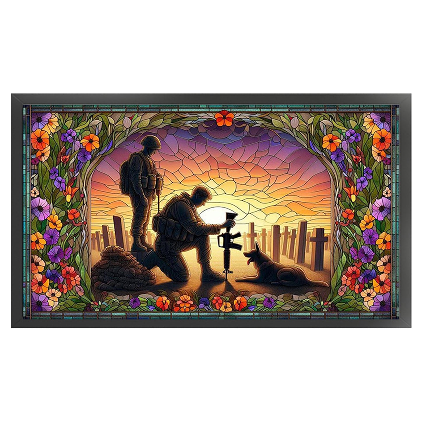 Guardians Of The Cemetery - Full 11CT Stamped Cross Stitch 70x40CM - Huacan