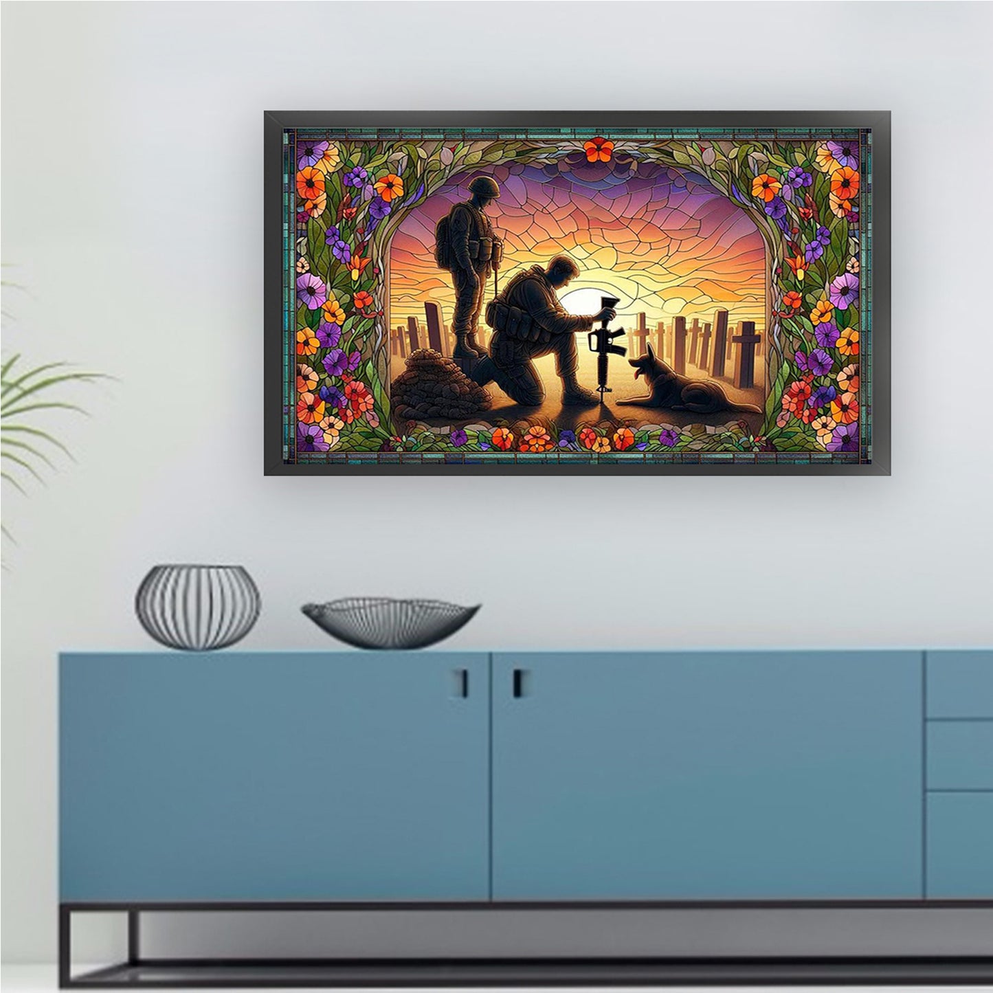 Guardians Of The Cemetery - Full 11CT Stamped Cross Stitch 70x40CM - Huacan
