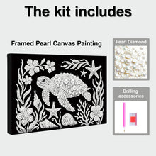 Load image into Gallery viewer, DIY Pearl Painting Kit 20x30CM Turtle Framed Handmade Pearl Material Art Set Room Wall Decoration

