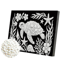 Load image into Gallery viewer, DIY Pearl Painting Kit 20x30CM Turtle Framed Handmade Pearl Material Art Set Room Wall Decoration
