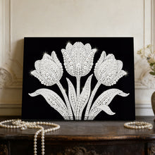 Load image into Gallery viewer, DIY Pearl Painting Kit 20x30CM Tulip Framed Handmade Pearl Material Art Set Room Wall Decoration
