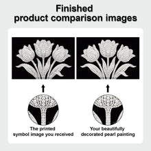 Load image into Gallery viewer, DIY Pearl Painting Kit 20x30CM Tulip Framed Handmade Pearl Material Art Set Room Wall Decoration

