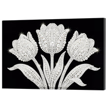 Load image into Gallery viewer, DIY Pearl Painting Kit 20x30CM Tulip Framed Handmade Pearl Material Art Set Room Wall Decoration
