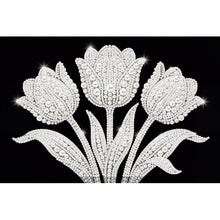 Load image into Gallery viewer, DIY Pearl Painting Kit 20x30CM Tulip Framed Handmade Pearl Material Art Set Room Wall Decoration
