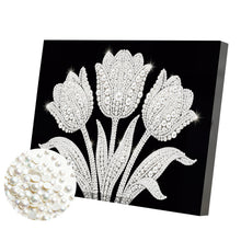 Load image into Gallery viewer, DIY Pearl Painting Kit 20x30CM Tulip Framed Handmade Pearl Material Art Set Room Wall Decoration

