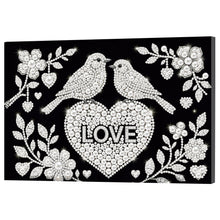 Load image into Gallery viewer, DIY Pearl Painting Kit 20x30CM Birds Framed Handmade Pearl Material Art Set Room Wall Decoration
