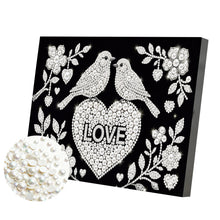 Load image into Gallery viewer, DIY Pearl Painting Kit 20x30CM Birds Framed Handmade Pearl Material Art Set Room Wall Decoration
