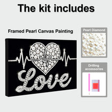 Load image into Gallery viewer, DIY Pearl Painting Kit 20x30CM Love Linkage Framed Handmade Pearl Material Art Set Room Wall Decoration
