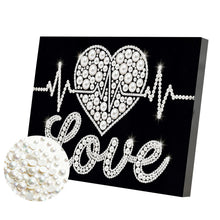 Load image into Gallery viewer, DIY Pearl Painting Kit 20x30CM Love Linkage Framed Handmade Pearl Material Art Set Room Wall Decoration
