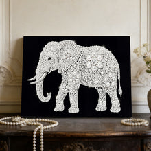 Load image into Gallery viewer, DIY Pearl Painting Kit 20x30CM Elephant Framed Handmade Pearl Material Art Set Room Wall Decoration

