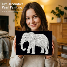 Load image into Gallery viewer, DIY Pearl Painting Kit 20x30CM Elephant Framed Handmade Pearl Material Art Set Room Wall Decoration
