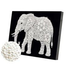 Load image into Gallery viewer, DIY Pearl Painting Kit 20x30CM Elephant Framed Handmade Pearl Material Art Set Room Wall Decoration
