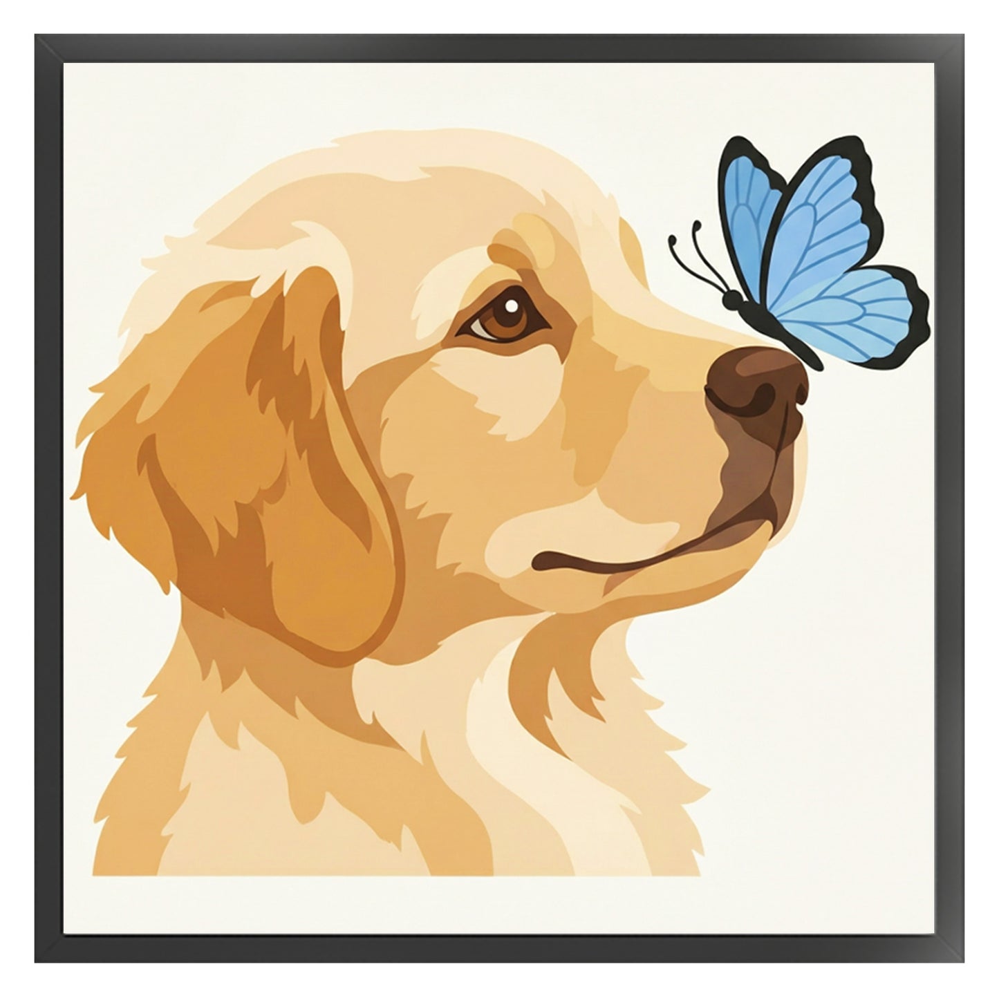 Golden Retriever - Partial 11CT Stamped Cross Stitch - Bead Embroidery 36x36CM/14.17x14.17in