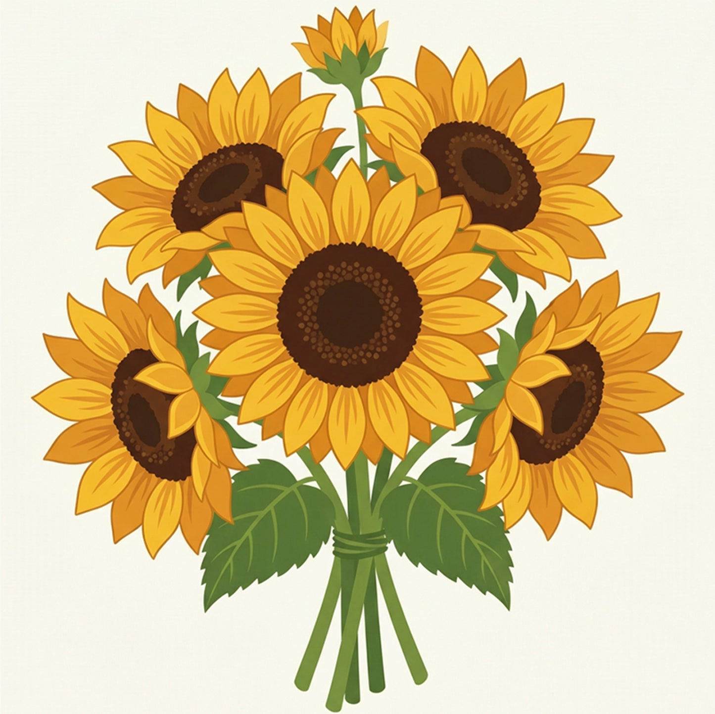 Sunflower - Partial 11CT Stamped Cross Stitch - Bead Embroidery 36x36CM/14.17x14.17in