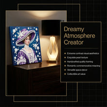 Load image into Gallery viewer, DIY Pearl Painting Kit 25x25CM Lady Framed Handmade Pearl Material Art Set Room Wall Decoration
