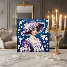 Load image into Gallery viewer, DIY Pearl Painting Kit 25x25CM Lady Framed Handmade Pearl Material Art Set Room Wall Decoration

