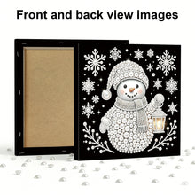 Load image into Gallery viewer, DIY Pearl Painting Kit 25x25CM Snowman Framed Handmade Pearl Material Art Set Room Wall Decoration
