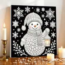 Load image into Gallery viewer, DIY Pearl Painting Kit 25x25CM Snowman Framed Handmade Pearl Material Art Set Room Wall Decoration
