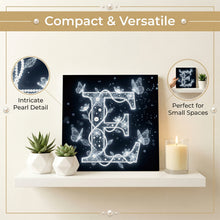 Load image into Gallery viewer, DIY Pearl Painting Kit 25x25CM Letter E Framed Handmade Pearl Material Art Set Room Wall Decoration
