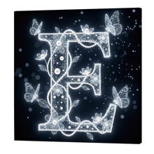 Load image into Gallery viewer, DIY Pearl Painting Kit 25x25CM Letter E Framed Handmade Pearl Material Art Set Room Wall Decoration
