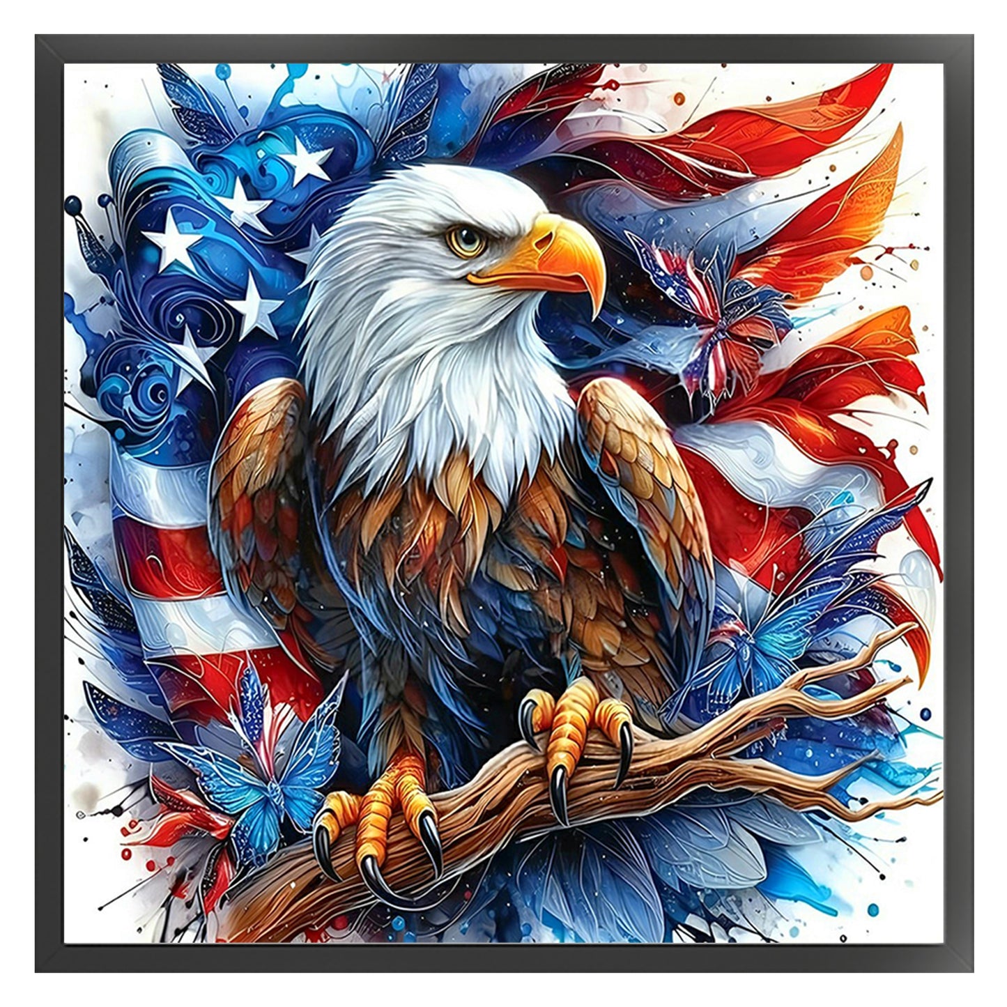 Independence Day - Full 11CT Stamped Cross Stitch 40x40CM - Yishu