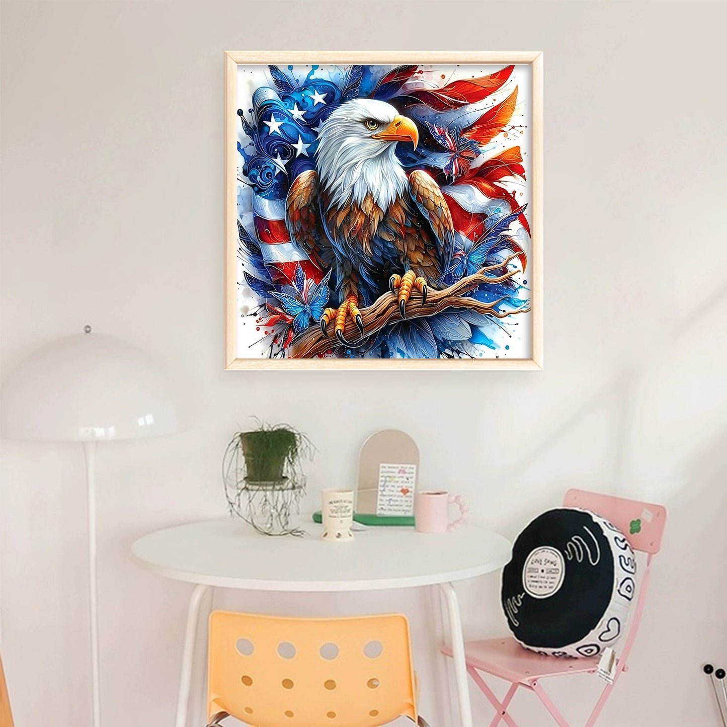 Independence Day - Full 11CT Stamped Cross Stitch 40x40CM - Yishu