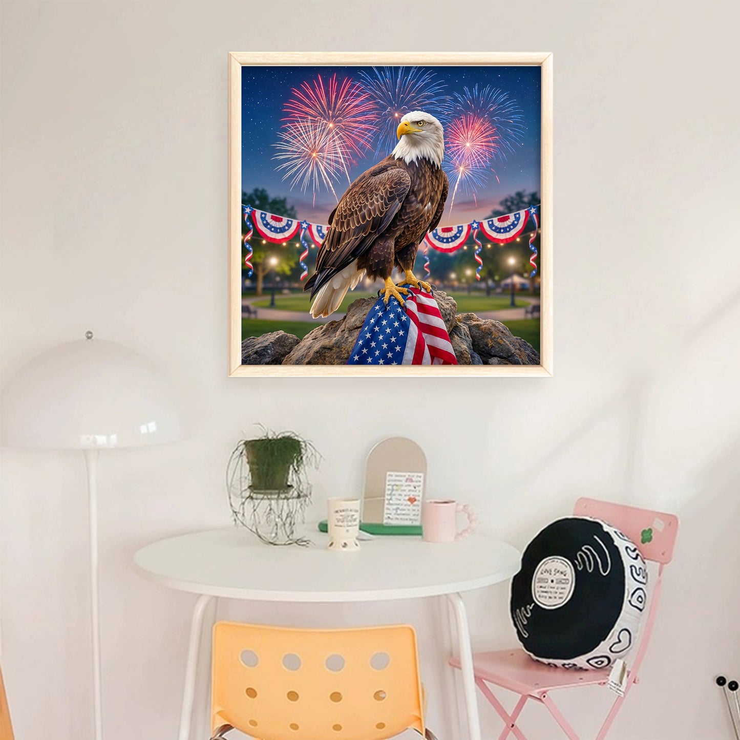 Independence Day - Full 11CT Stamped Cross Stitch 40x40CM - Yishu