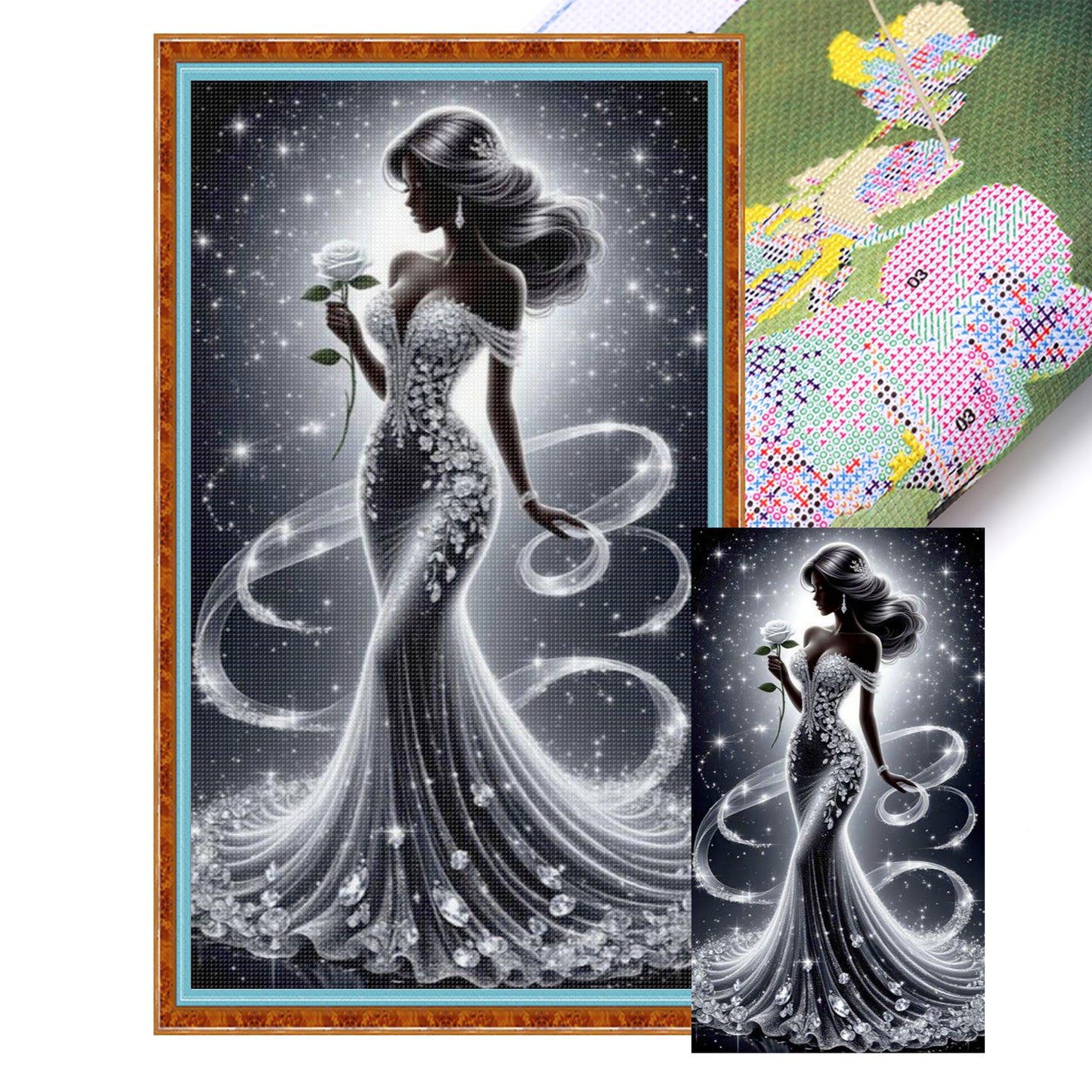 Girl - Full 11CT Stamped Cross Stitch 40x70CM - Yishu