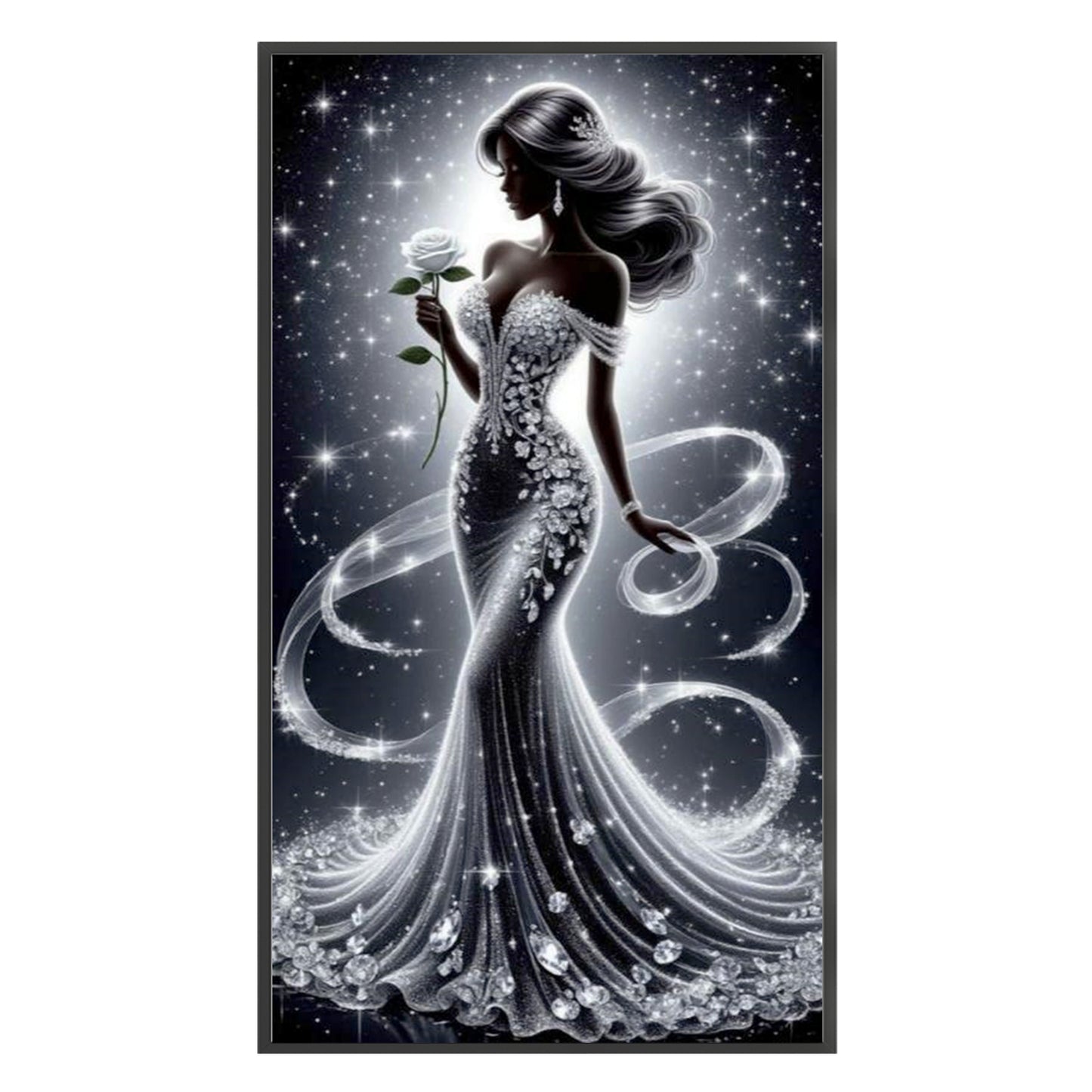 Girl - Full 11CT Stamped Cross Stitch 40x70CM - Yishu