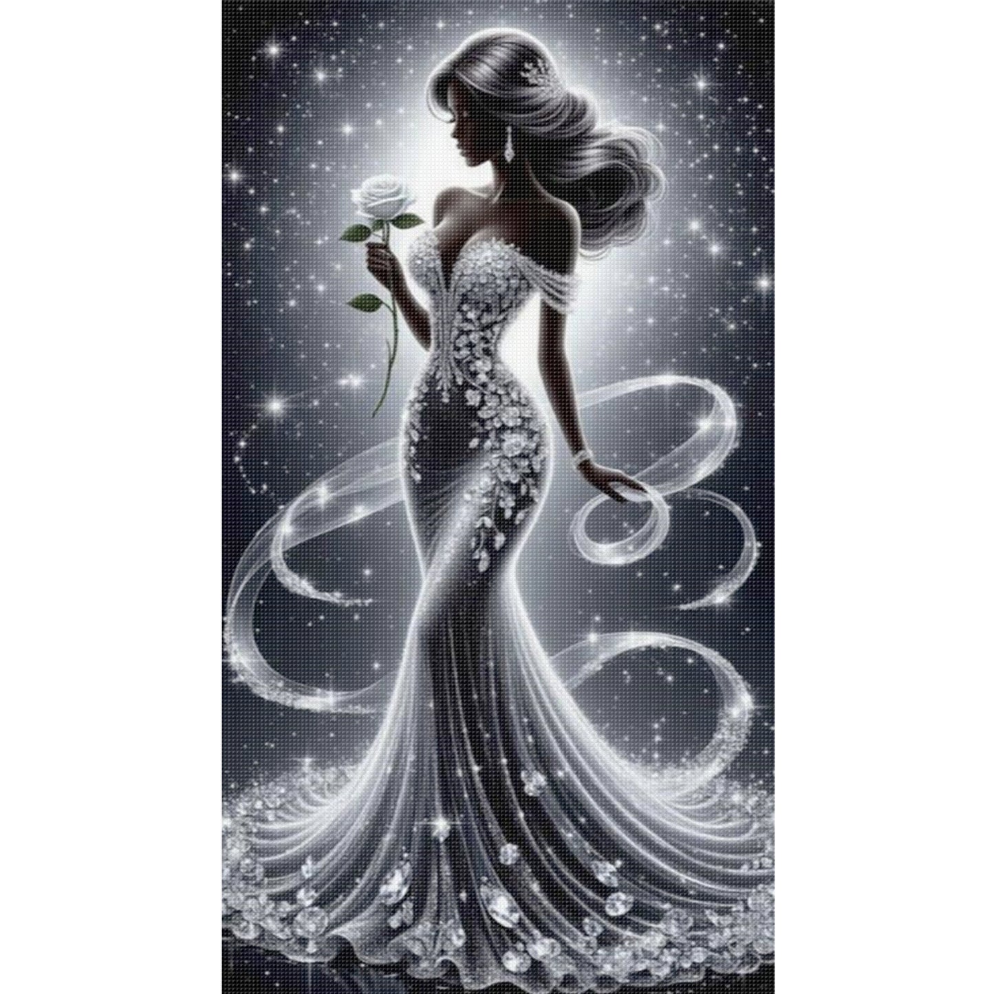 Girl - Full 11CT Stamped Cross Stitch 40x70CM - Yishu