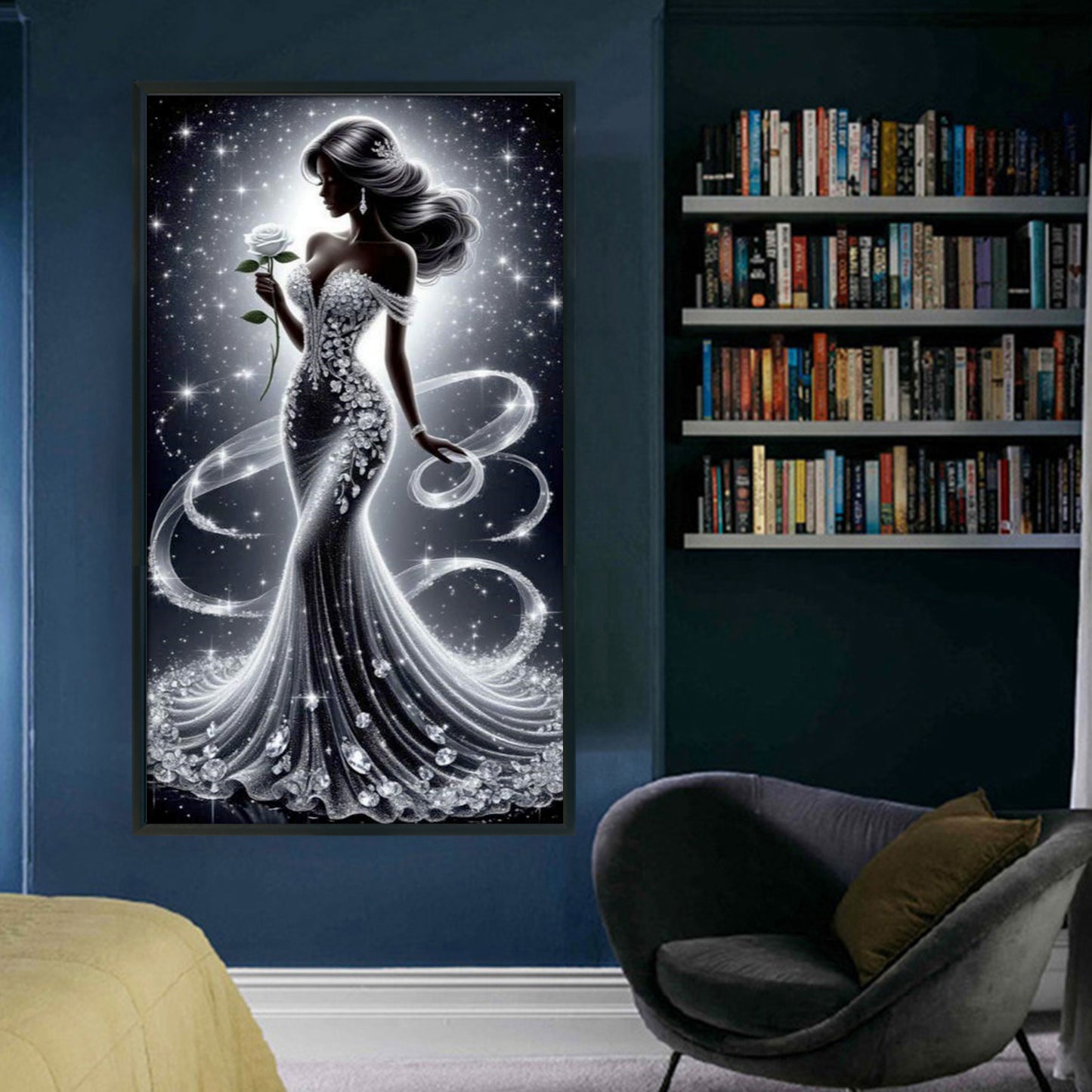Girl - Full 11CT Stamped Cross Stitch 40x70CM - Yishu