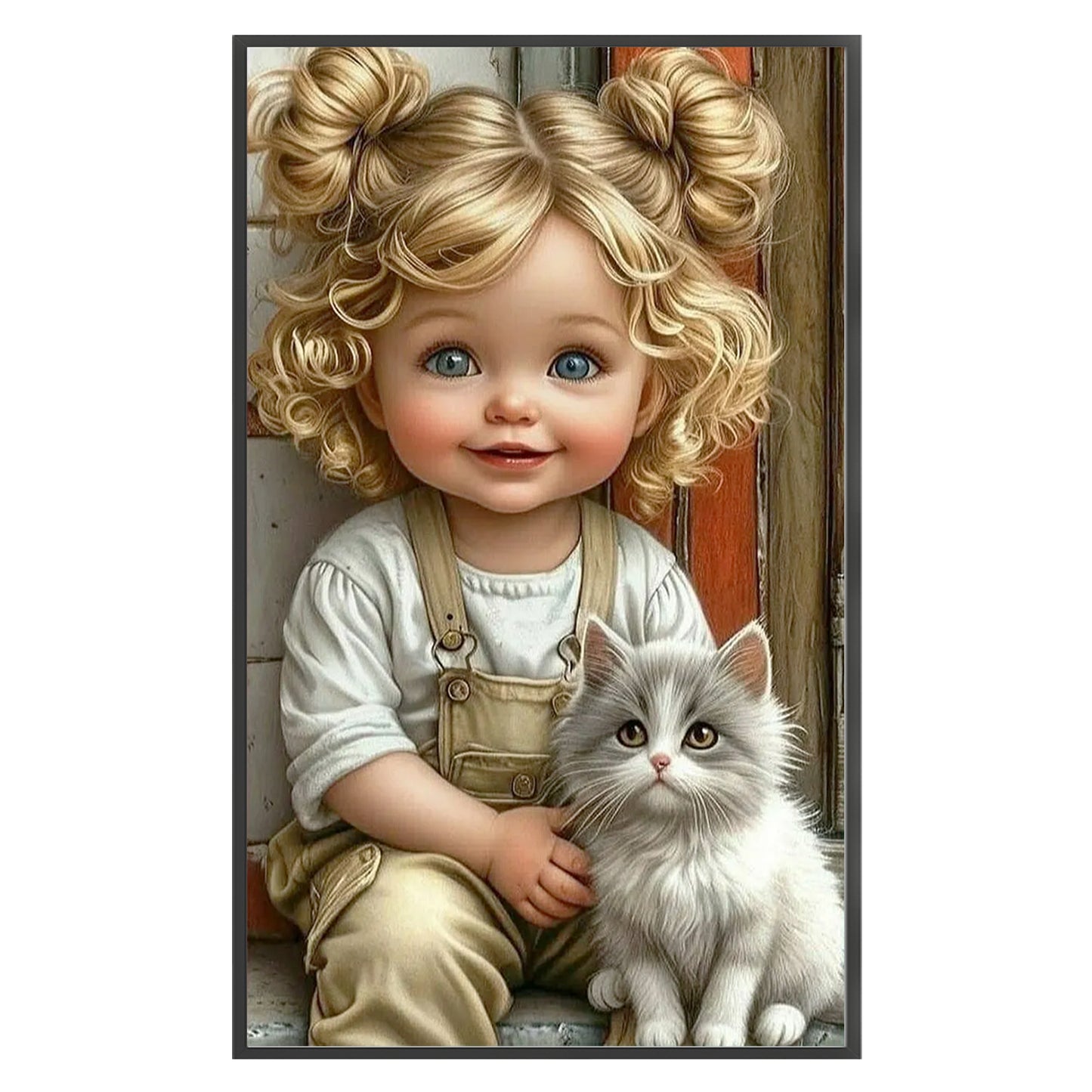 Girl - Full 11CT Stamped Cross Stitch 40x65CM - Yishu