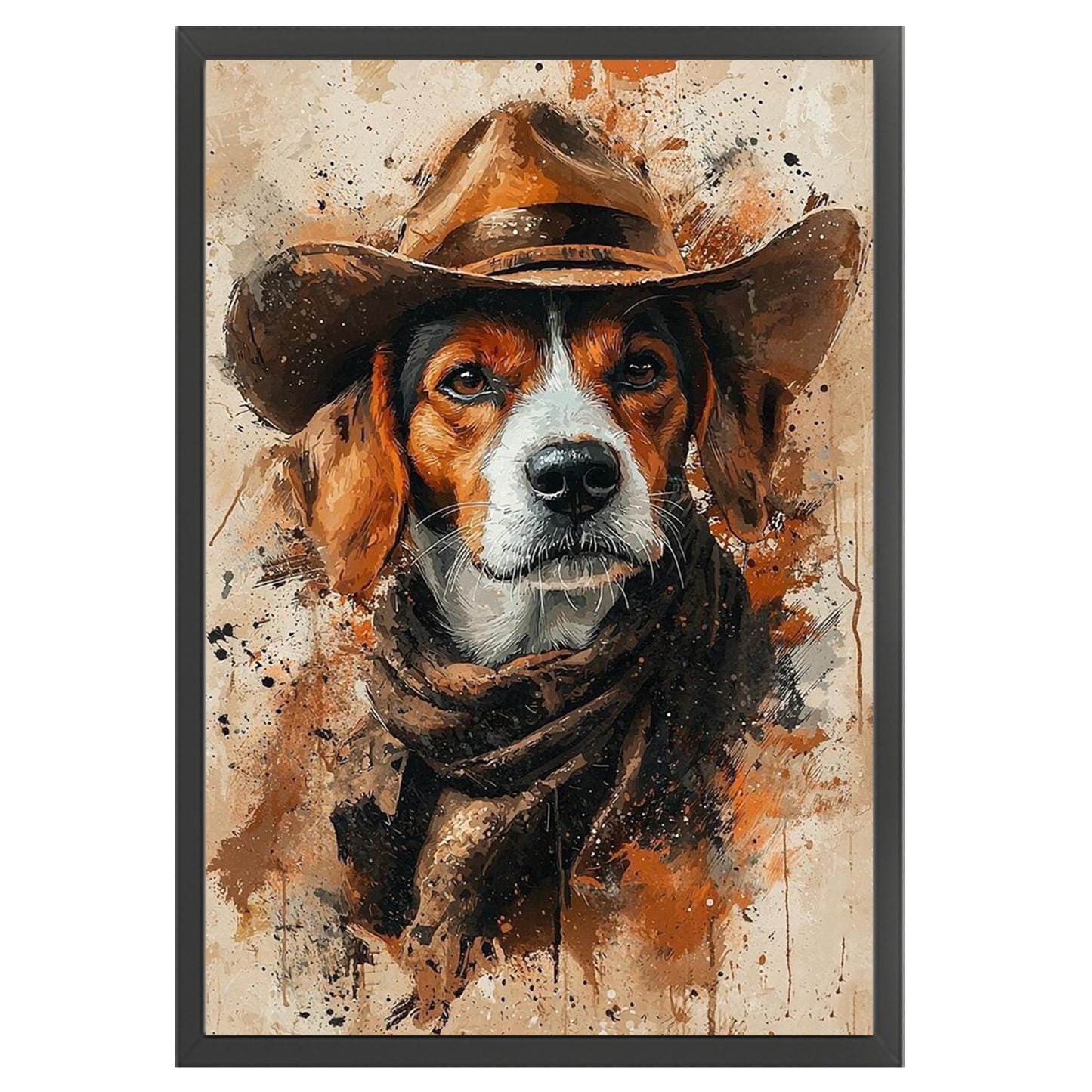 Cowboy Dog - Full 11CT Counted Cross Stitch 40x60CM - Yishu