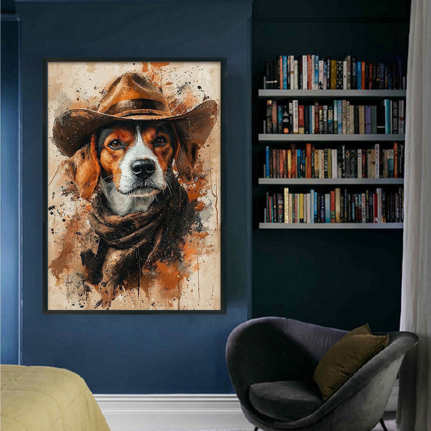 Cowboy Dog - Full 11CT Counted Cross Stitch 40x60CM - Yishu
