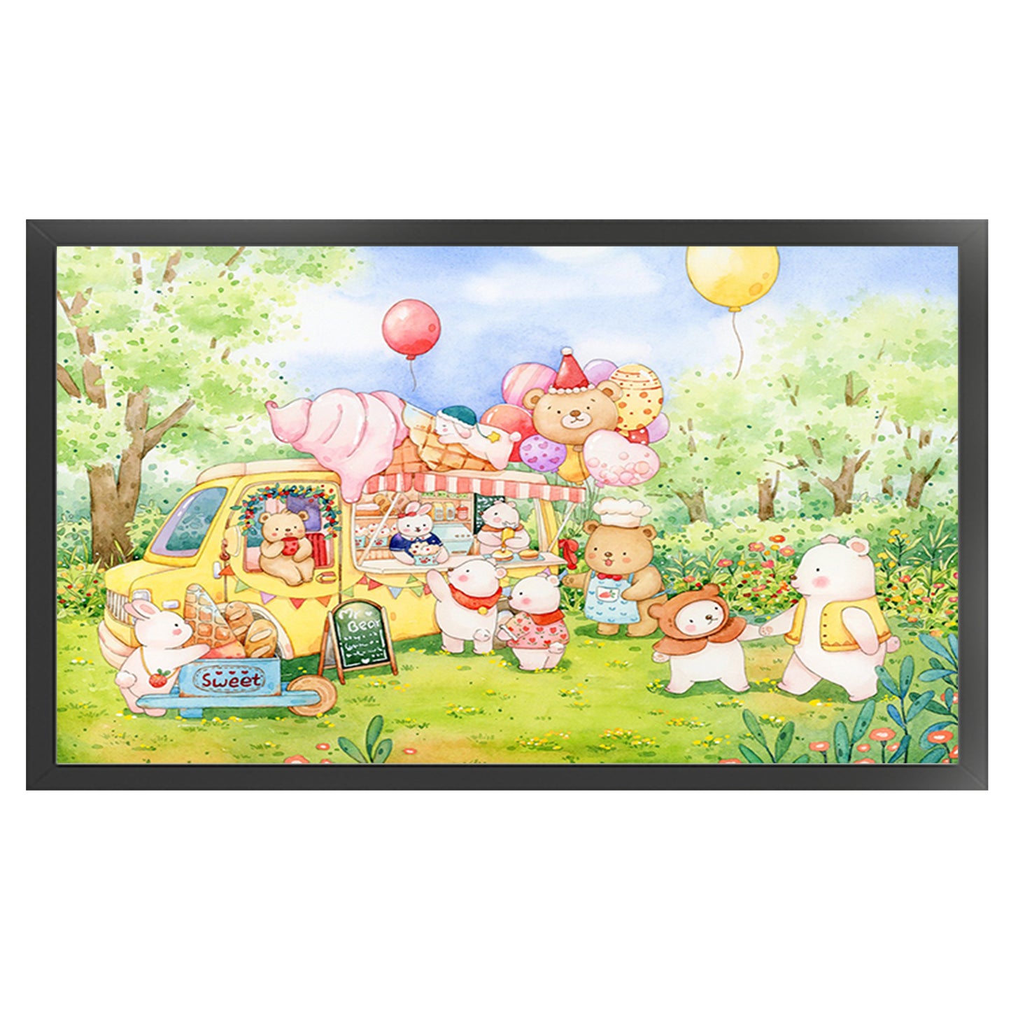 White Bear Paradise - Full 11CT Stamped Cross Stitch 80x50CM - Yishu