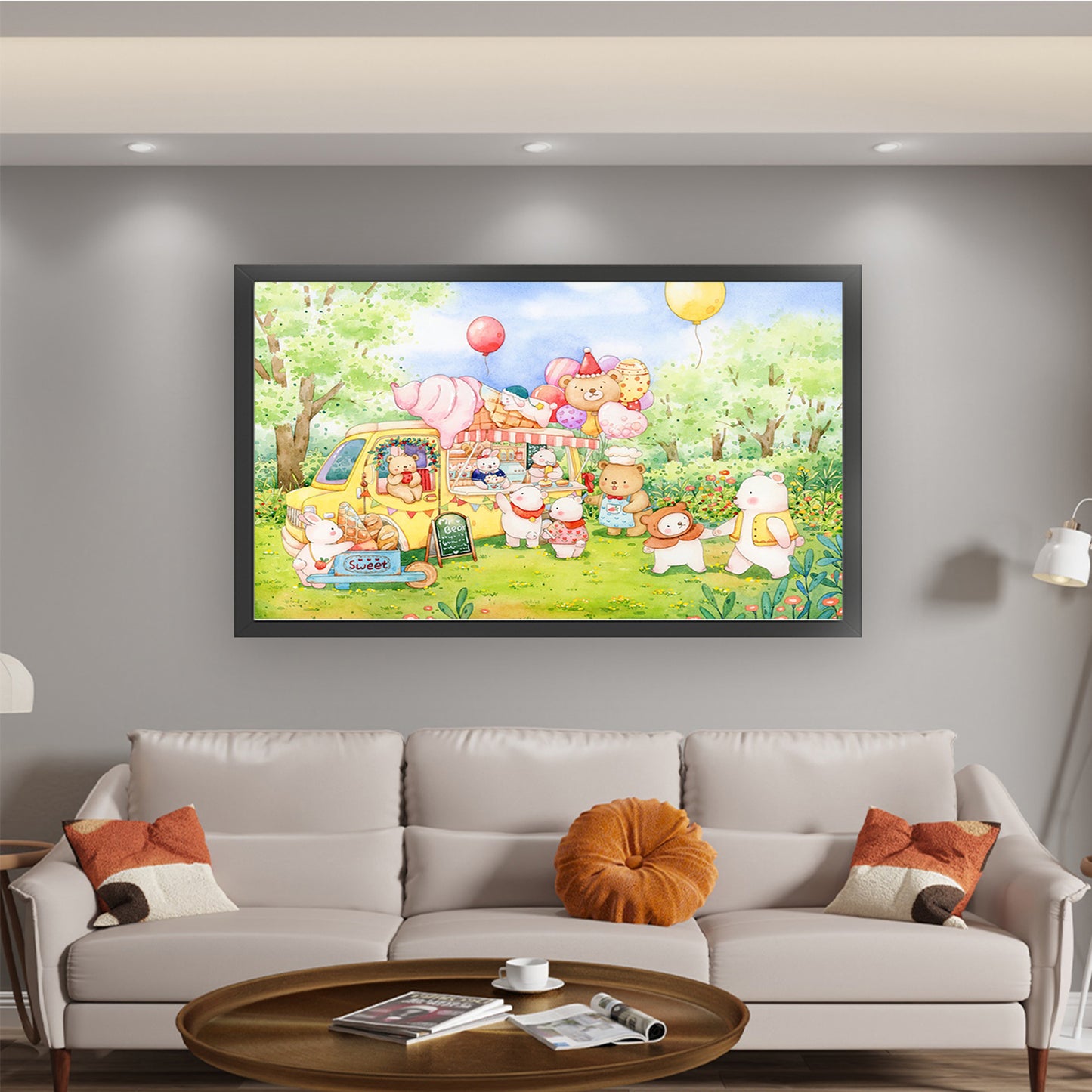 White Bear Paradise - Full 11CT Stamped Cross Stitch 80x50CM - Yishu