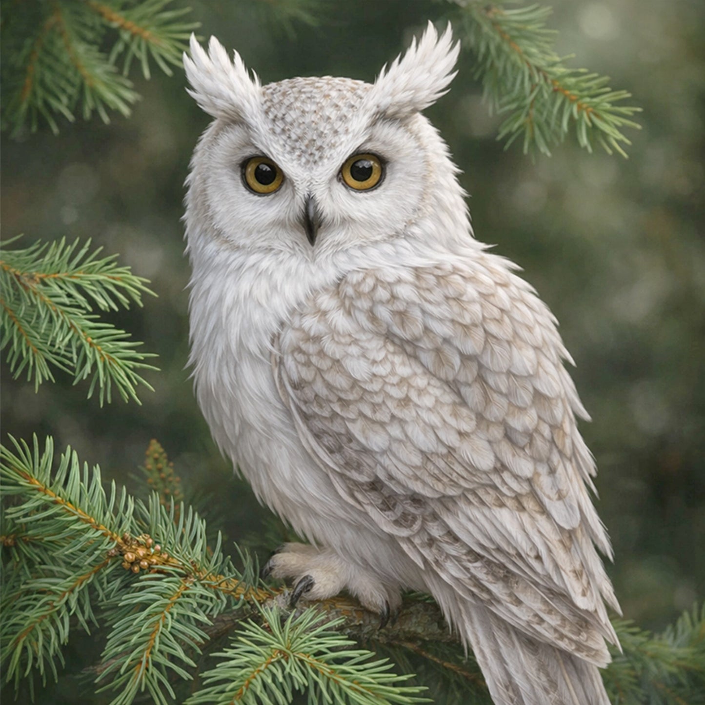 Owl - Full 11CT Stamped Cross Stitch 40x40CM - Yishu