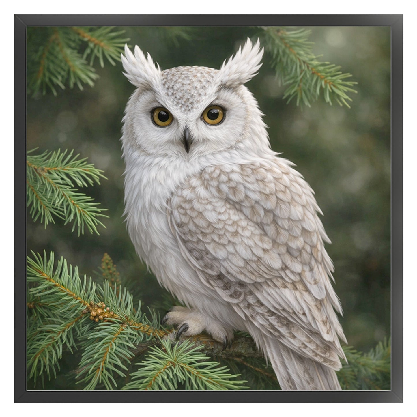 Owl - Full 11CT Stamped Cross Stitch 40x40CM - Yishu