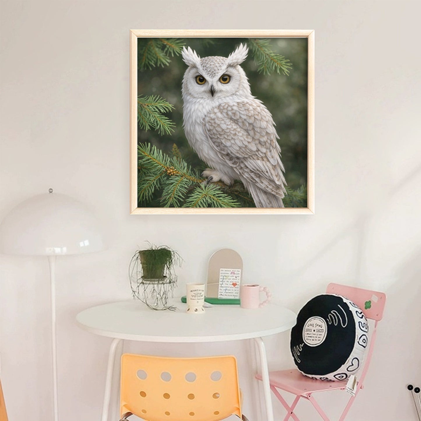 Owl - Full 11CT Stamped Cross Stitch 40x40CM - Yishu